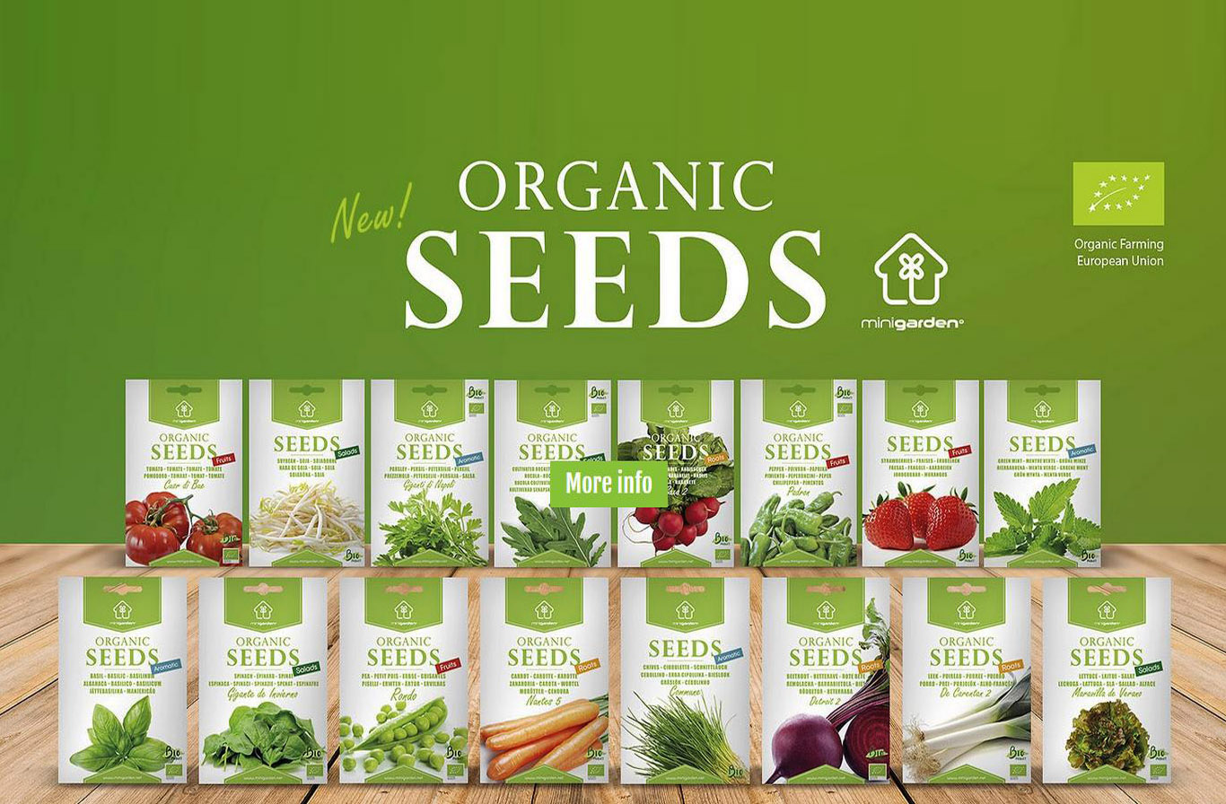 Hạt Giống Hữu Cơ Minigarden Organic Seeds nhập khẩu Châu Âu với tỷ lệ lên hạt đạt 95%