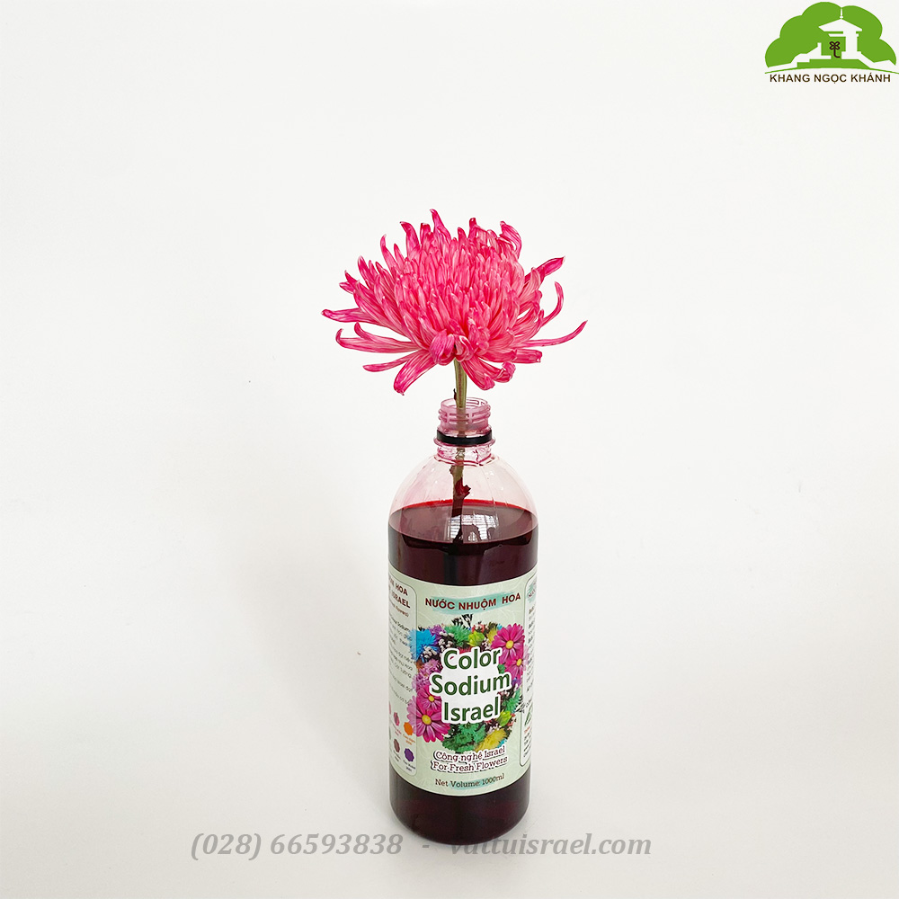 Chai nhuộm hoa dạng nước màu hồng phấn 1L