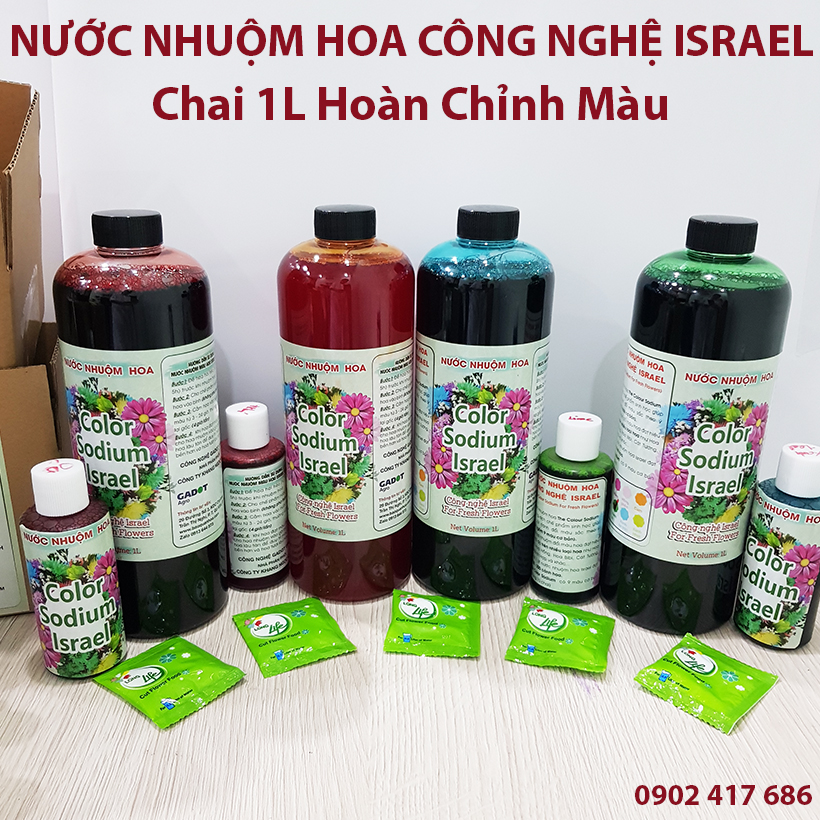 (ការរៀបចំផ្កាខ្មែរ) Premium Peony Chrysanthemum Dye (Complete 1L Flower Dyes) ជួយប្តូរពណ៌ផ្កានៅលើ 300 Premium Color 2023 stems