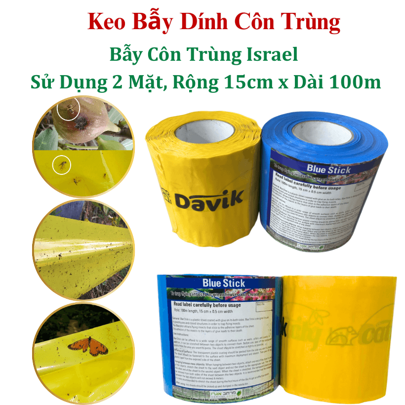 Cuộn Keo Bẫy Côn Trùng Vàng Nhập Khẩu Israel