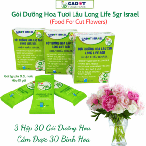 Combo 30 Gói Dưỡng Cắm Hoa Tươi Lâu Hiệu Long Life 14 ngày không thay nước ? Nhập khẩu Israel