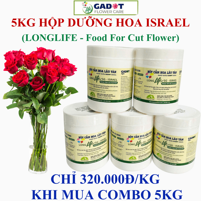 Chăm Sóc Hoa Cắm Xốp Tươi Lâu Với LongLife SG Nhập Khẩu Israel