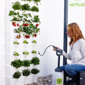 Tự Trồng Rau Đứng Ban Công Chung Cư tại nhà (1m2) có tưới nhỏ giọt bán tự động dành cho ban công không có nguồn cấp nước sẵn