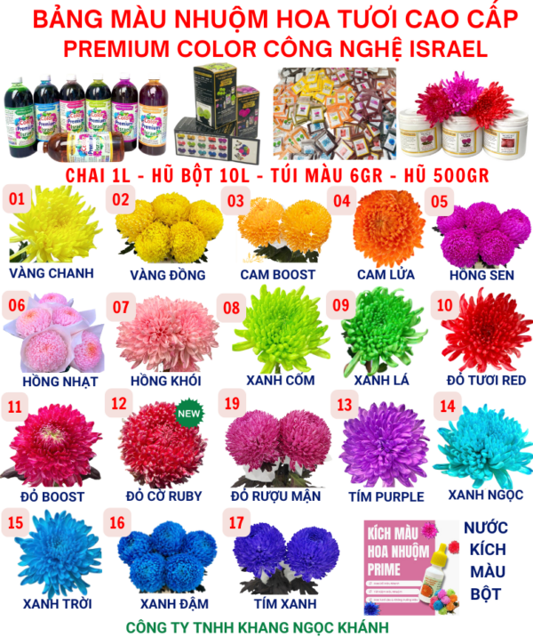 Nước Nhuộm Màu Cho Hoa Tươi