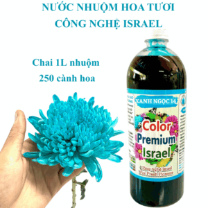 Nước Màu Nhuộm Hoa Tươi (Chai 1L màu xanh ngọc) Công Nghệ Nhập Khẩu Israel