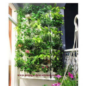 VƯỜN TREO BAN CÔNG CHẬU MODULE ĐỨNG BỒ ĐÀO NHA TẠI NHÀ (1M2) CÓ TƯỚI NHỎ GIỌT BÁN TỰ ĐỘNG TẠI BAN CÔNG
