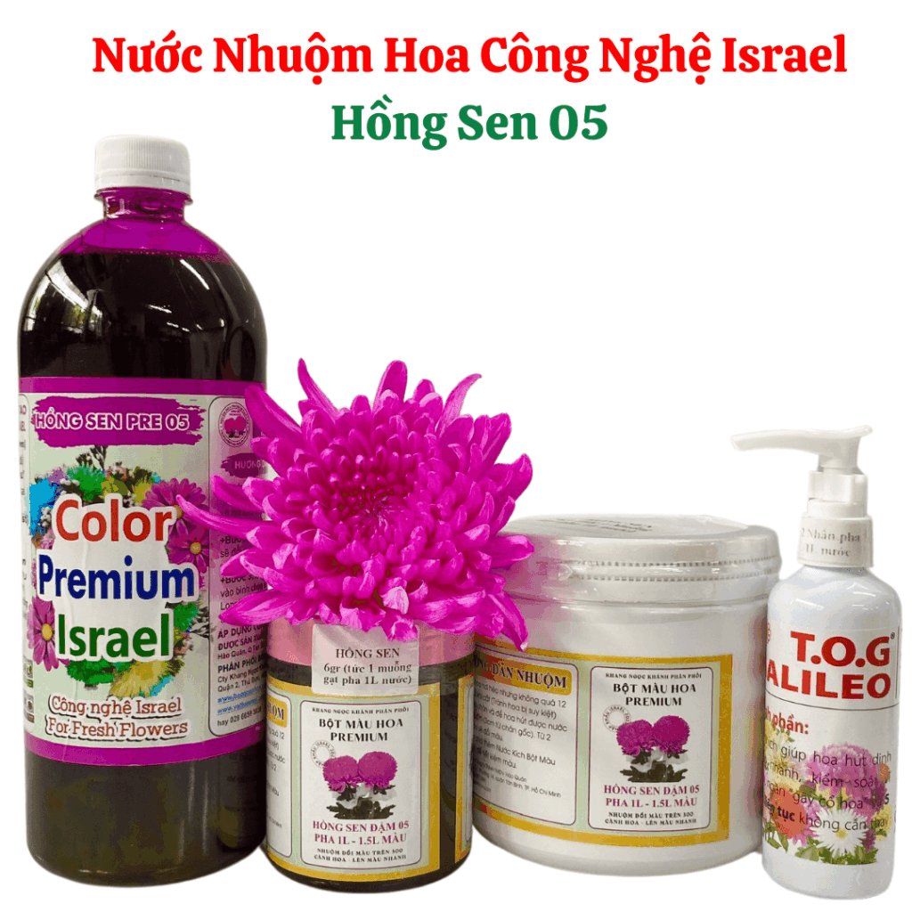 Nước Nhuộm Hoa Tươi đổi màu tại nhà (Hồng Sen 05)