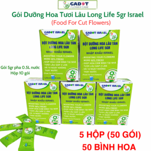 Nước Cắm Hoa LongLife (Combo 50 Gói) Dưỡng Hoa Tươi Lâu Tại Nhà Nhập Khẩu Israel