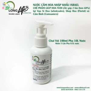 100ml Nước Cắm Hoa nhập khẩu “Đậm Đặc” tại Chợ Hoa, Shop Hoa Florist giúp mọi loại hoa lâu tàn