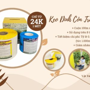 Cuộn Keo Bẫy Màu Côn Trùng Nhập Khẩu Israel Sticky Roll (100m x 2 mặt)