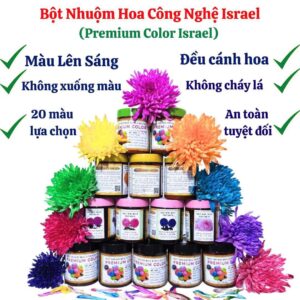 BỘT NHUỘM MÀU HOA NHẬP KHẨU ISRAEL 1 HŨ BỘ PHA CHUẨN 10L ĐẾN 14L MÀU NHUỘM 2500 CÀNH HOA