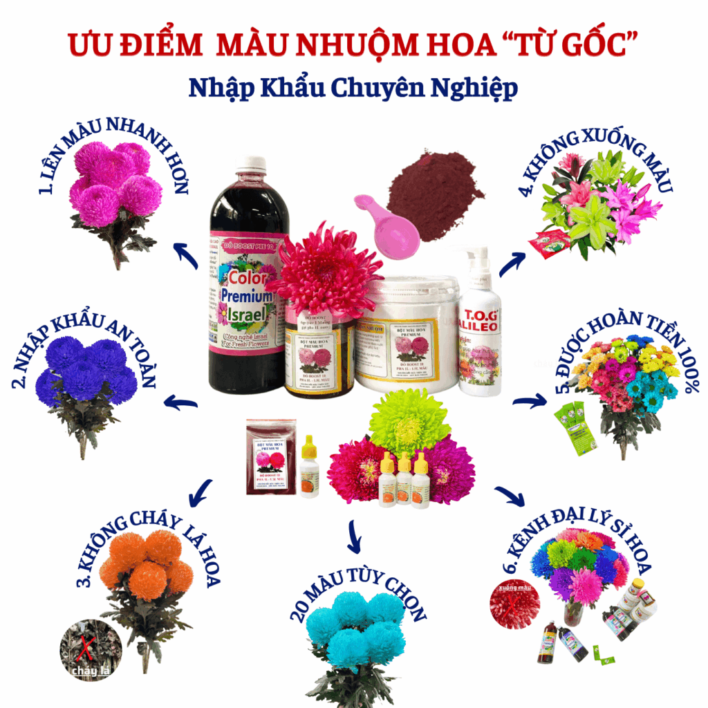 Bột Màu Nhuộm Hoa Tươi Hũ 500gr giá rẻ