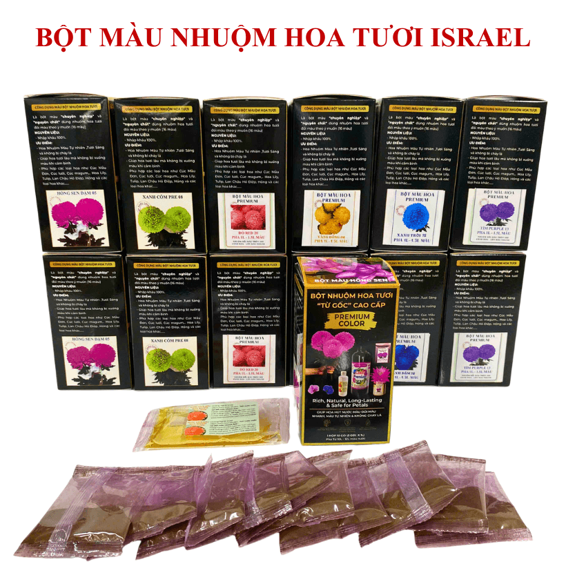 BỘT NHUỘM HOA TƯƠI CÔNG NGHỆ ISRAEL 