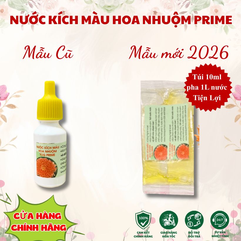 Nước Thuốc Kích Màu bột nhuộm hoa tươi ĐẬM ĐẶC, chỉ cần 1 giọt là pha được 1L nước kích màu hoa tươi