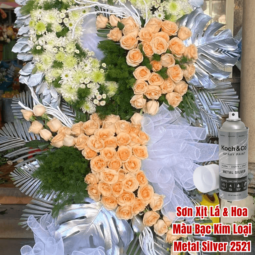 Sơn Xịt Hoa Tươi Úc Màu Bạc Silver Metal
