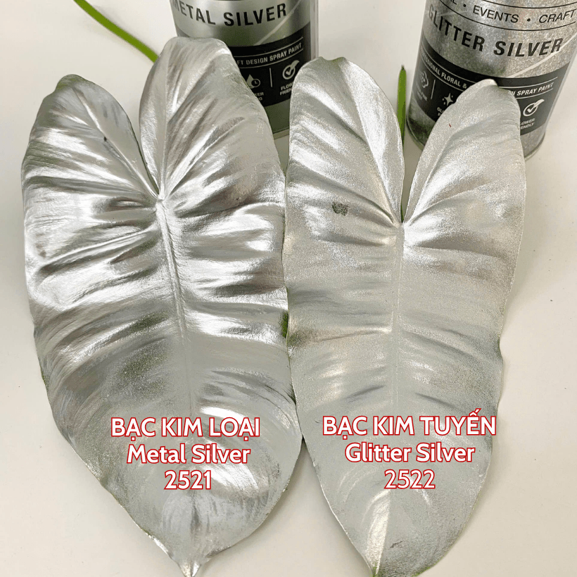 Sơn Xịt Hoa Tươi Úc Màu Bạc Silver Metal