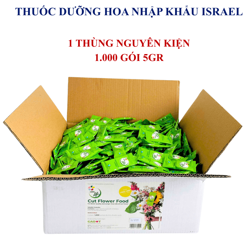 Thùng 1000 Gói Bột Dưỡng Hoa LongLife 5g
