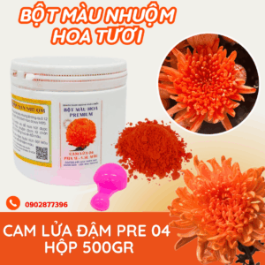 Bột Nhuộm Hoa Tươi Màu Cam Lửa Đậm Pre 04 (Hộp 500gr)