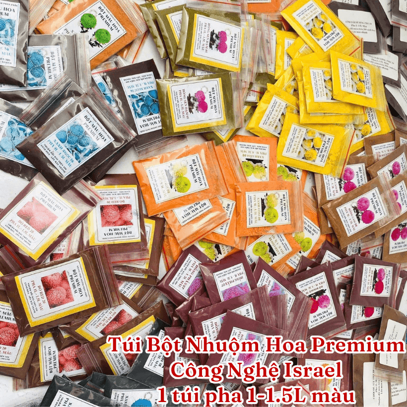 Bột Nhuộm Hoa Tươi Màu Hồng Sen