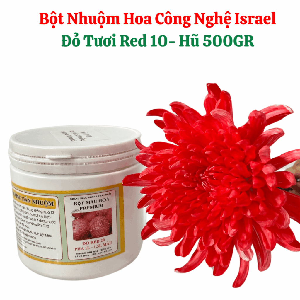 Bột Nhuộm Hoa Màu Đỏ Tươi Red 10 Premium
