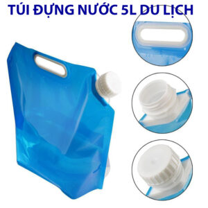 Túi Nước 5L PE Gấp Gọn tái sử dụng được (10 cái)