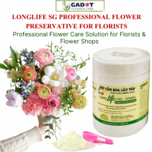 LongLife SG 1KG Fresh Cut Flower Food Powder – Imported from Israel for Florists & Flower Shops