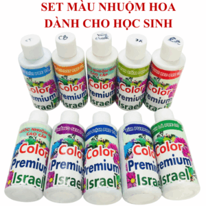 Màu Nhuộm Hoa Tươi Cho Học Sinh Premium Color Israel – Set 10 Màu Cơ Bản Thực Hành Nhuộm Hoa