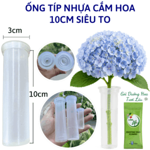 Ống Típ Nhựa Chứa Nước Cắm Hoa 10cm Siêu To (1KG 83 cái) Giữ Hoa Tươi Lâu, Hàng Mới 85%