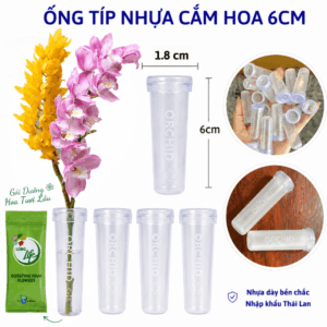 Ống Típ Nhựa Chứa Nước Cắm Hoa 6-7cm (1KG 350 cái) Giữ Hoa Tươi Lâu, Hàng Mới 100%