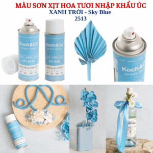 Sơn Xịt Hoa Tươi Úc Màu Xanh Trời Sky Blue 2513 Koch & Co