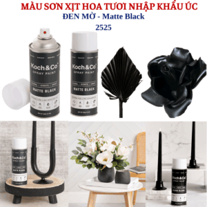 Sơn Xịt Hoa Tươi Úc Màu Đen Matte Black 2525 Black Spray Paint Flowers Florist Hiệu Koch & Co