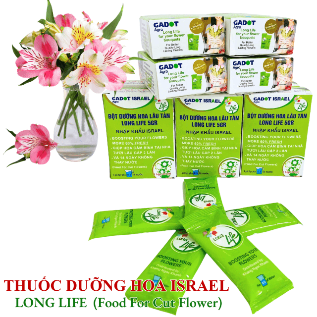 Ống típ chứa nước dưỡng hoa LongLife giúp cung cấp dinh dưỡng trực tiếp, giữ hoa tươi lâu, hạn chế mất nước khi vận chuyển và trưng bày.