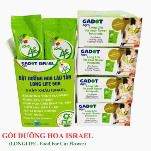 Gói Dưỡng Hoa Tươi Longlife Israel (50 Gói/5 Hộp) – Giúp Hoa Cắm Bình Tươi Lâu Gấp 2 Lần