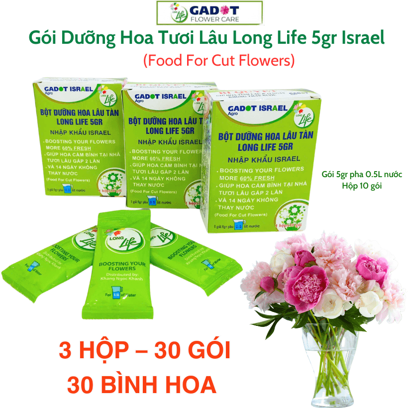 Nước Cắm Hoa Tươi Lâu LongLife Nhập Khẩu Israel