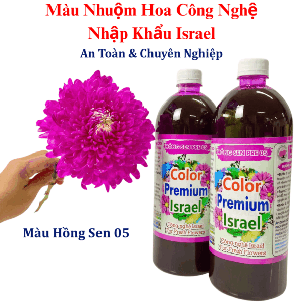 Nước Nhuộm Hoa Tươi Màu Hồng Sen Đậm Pre 05 Công Nghệ Israel