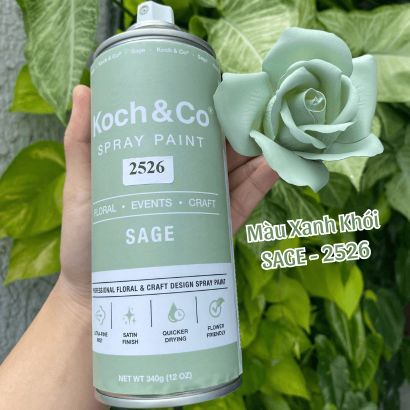 Sơn Xịt Màu Hoa Tươi Xanh Khói Sage 2526 Koch&Co