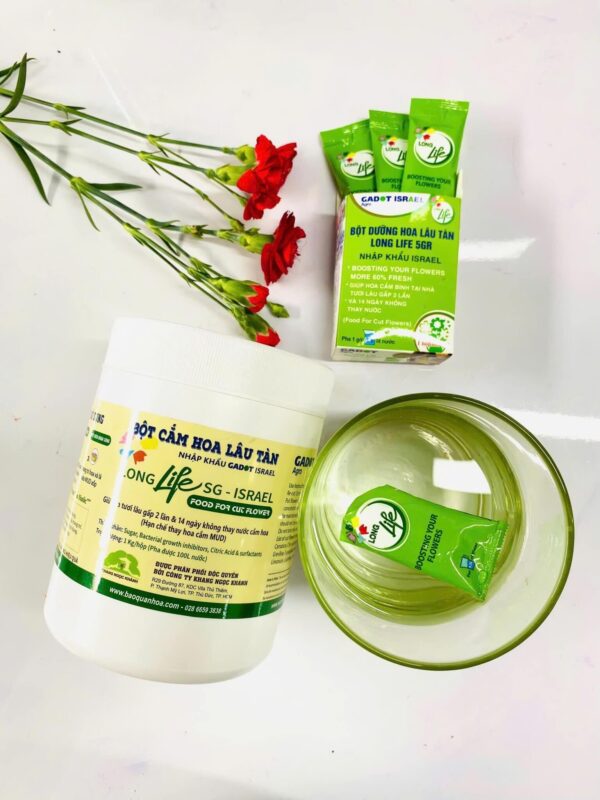 Bột Pha Nước Cắm Hoa LongLife Israel Giúp Hoa Cắt Cành Tươi Lâu